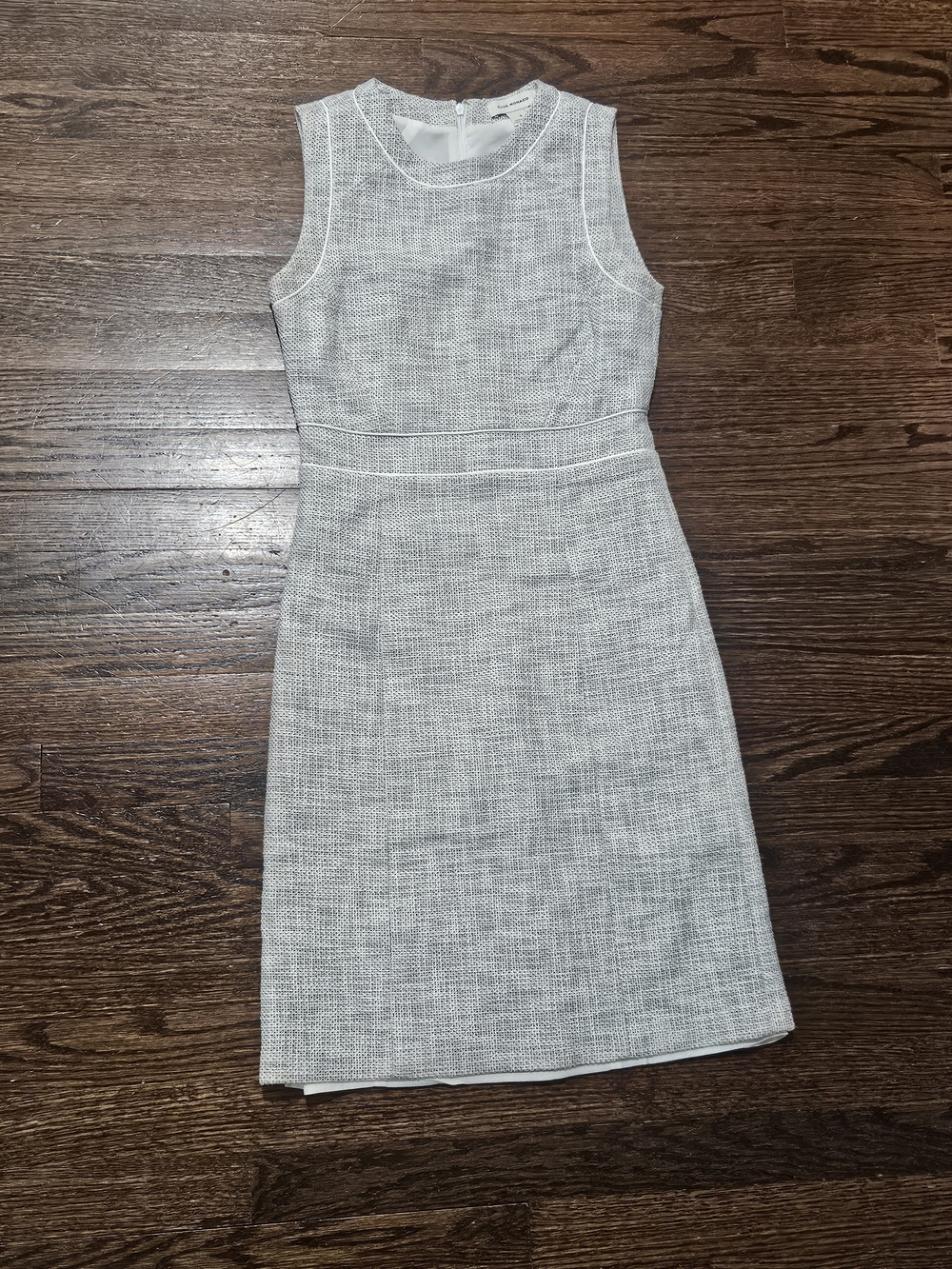 Club Monaco Sleeveless Gray Tweed Mini Dress